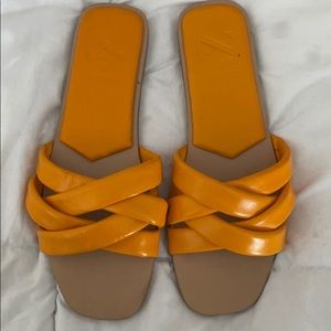 Yellow Zara sandals